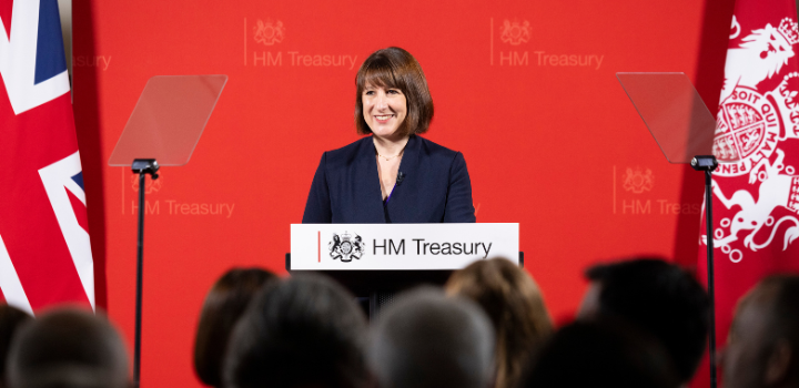 The Chancellor delivers her first speech on the UK economy. Credits to HM Treasury on Flickr.